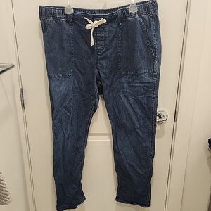 Buffalo David Bitton Dark Wash Stretch Loose Fit Cotton Jeans w/ Pockets